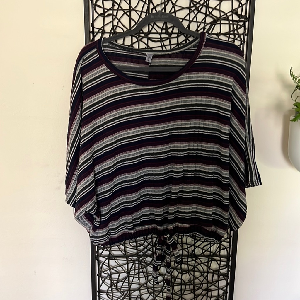 Multicolored Drawstring Top